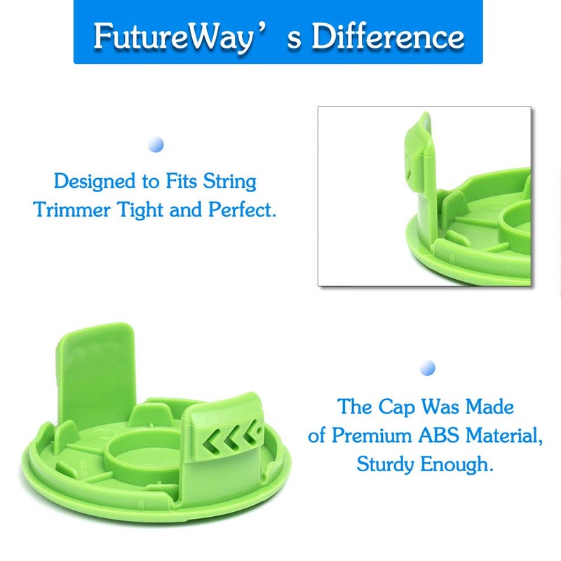 Future Way 8 Pack Weed Eater String Replacement for Greenworks 20V, 40V Single Line Cordless Trimmers, Plus 1 Cap - Image 5
